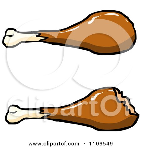 450x470 Clipart Chicken Drumstick With A Missing Bite