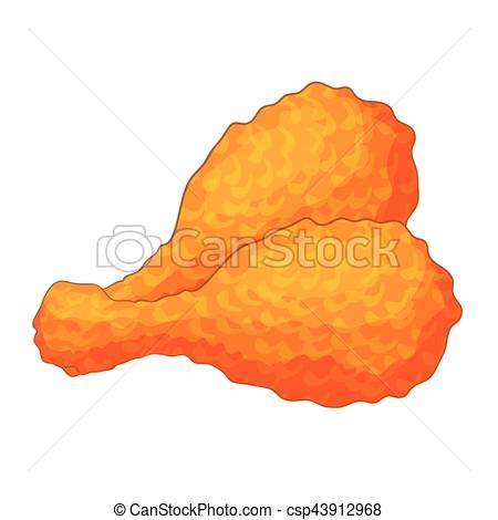 450x470 Grilled Chicken Leg Icon, Cartoon Style. Grilled Chicken Leg