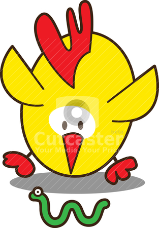 313x450 Cute Little Chicken Stock Vector