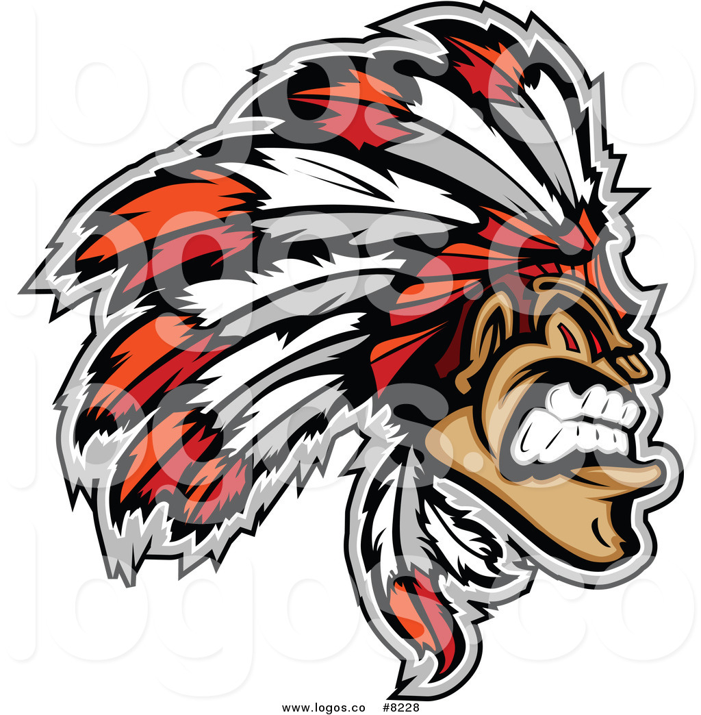 1024x1044 Royalty Free Clip Art Vector Logo Of A Tough Native American
