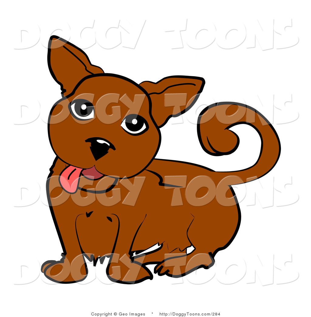 1024x1044 Doggy Clipart Of A Cute Little Brown Dog Hanging His Tongue Out By