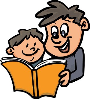 300x331 Parents And Children Reading Clipart