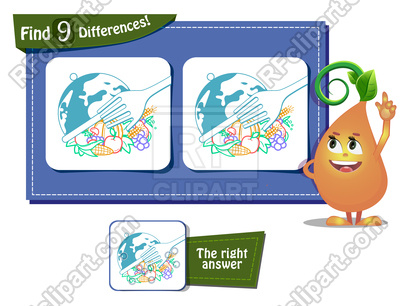400x306 Game For Children And Adults. World Food Day. Royalty Free Vector