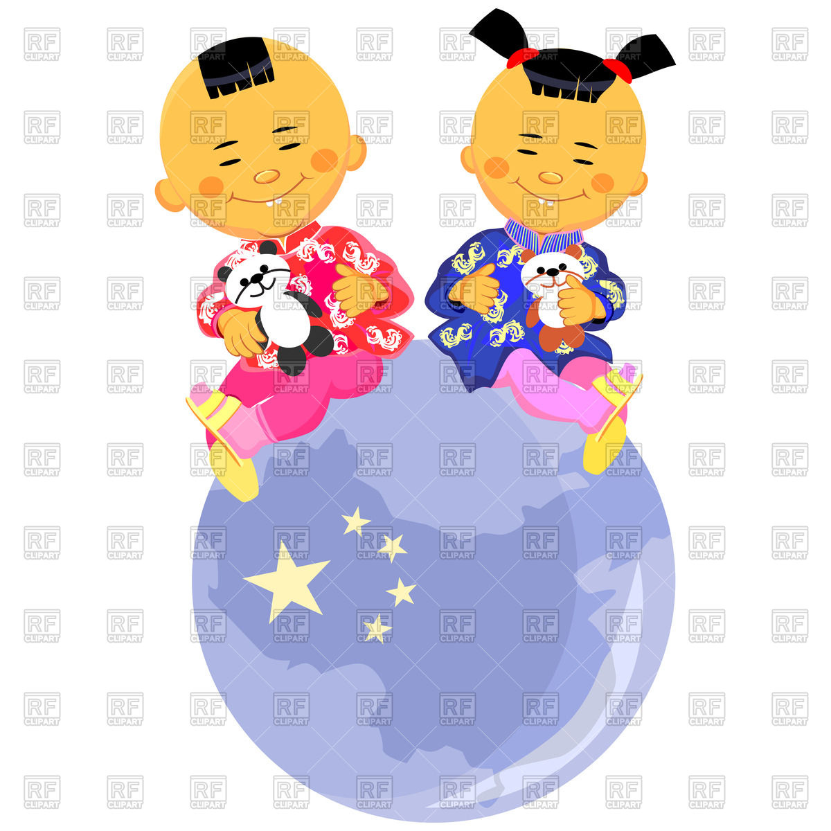 1200x1200 Chinese Children Sit On Globe
