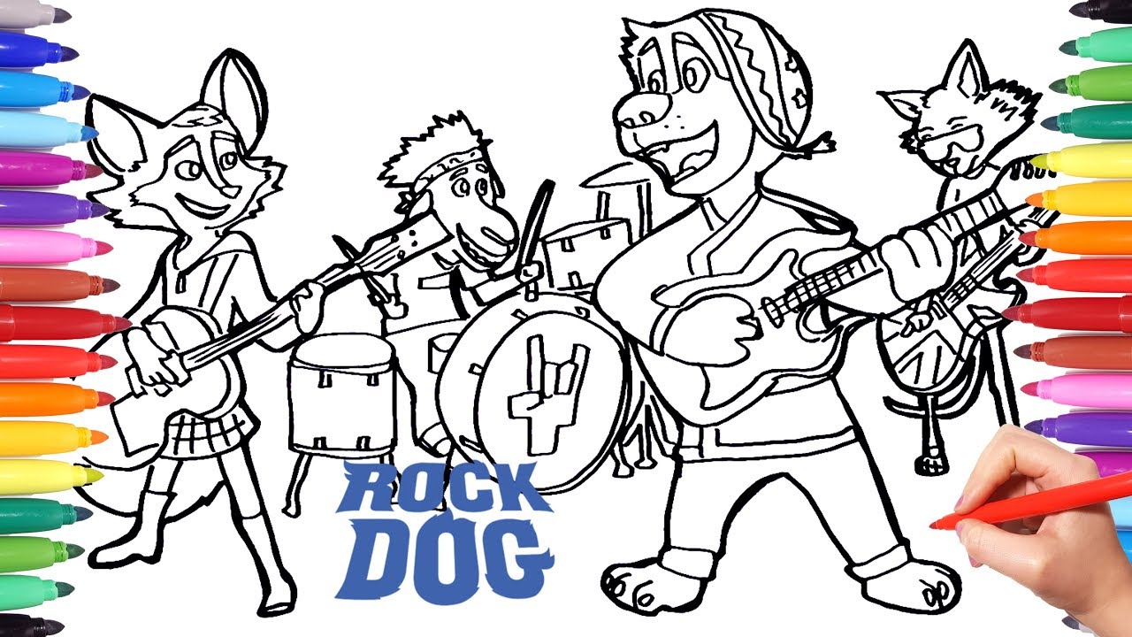 1280x720 Rock Dog Coloring Pages For Kids Drawing And Coloring Rock Dog