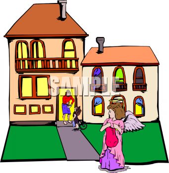 341x350 Kids Going Trick Or Treating On Halloween