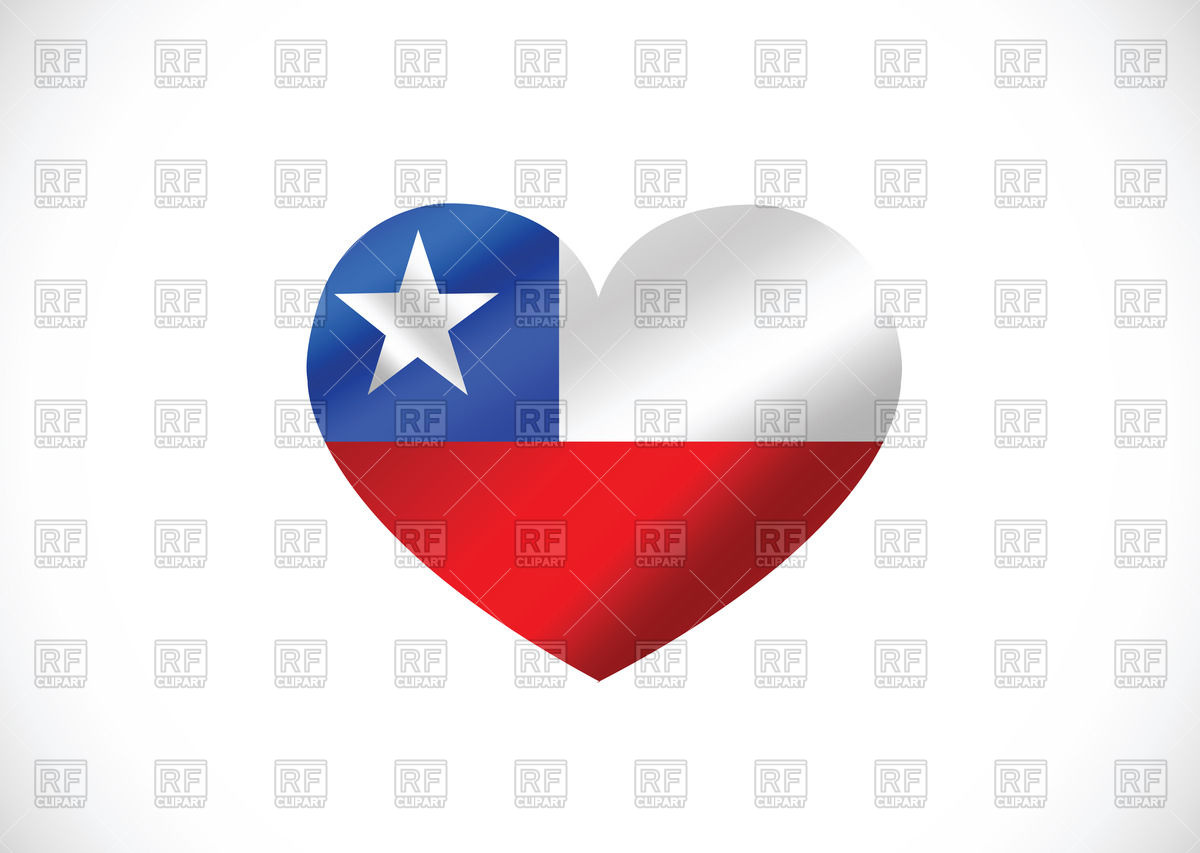 1200x853 Heart Shaped Flag Of Chile Royalty Free Vector Clip Art Image