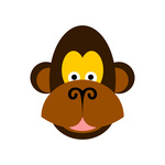 150x150 Chimpanzee Sitting On The Tree Branch In Jungle Royalty Free