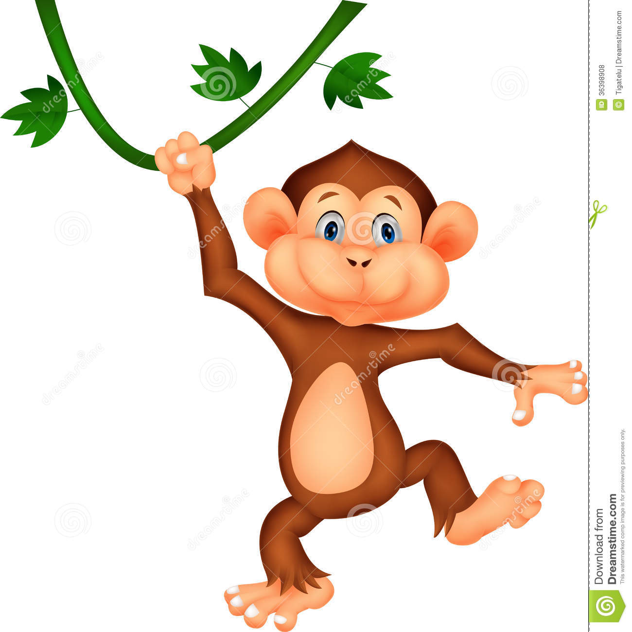 1300x1300 Hanging Monkey Clip Art Clipart Panda