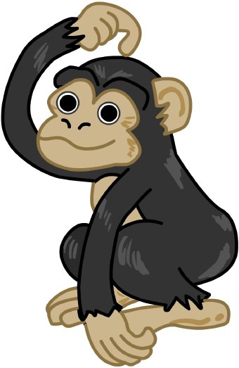 340x523 Chimpanzee Clip Art Clipart Panda