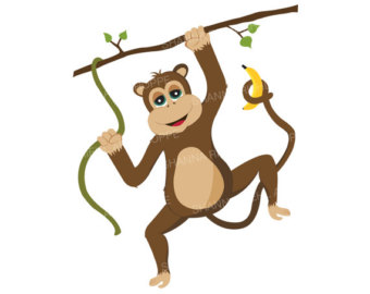 340x270 Chimpanzee Clipart Etsy