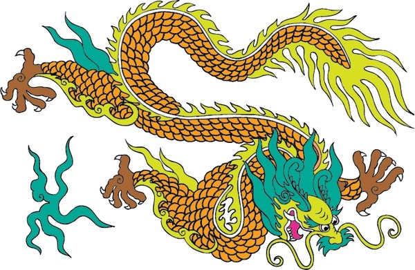 600x391 Chinese Dragon With Fire Free Vector Download (1,879 Free Vector