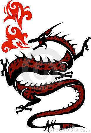 309x450 Drawn Chinese Dragon Fire Breathing