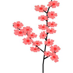 300x300 Flowers Sakura Clip Art