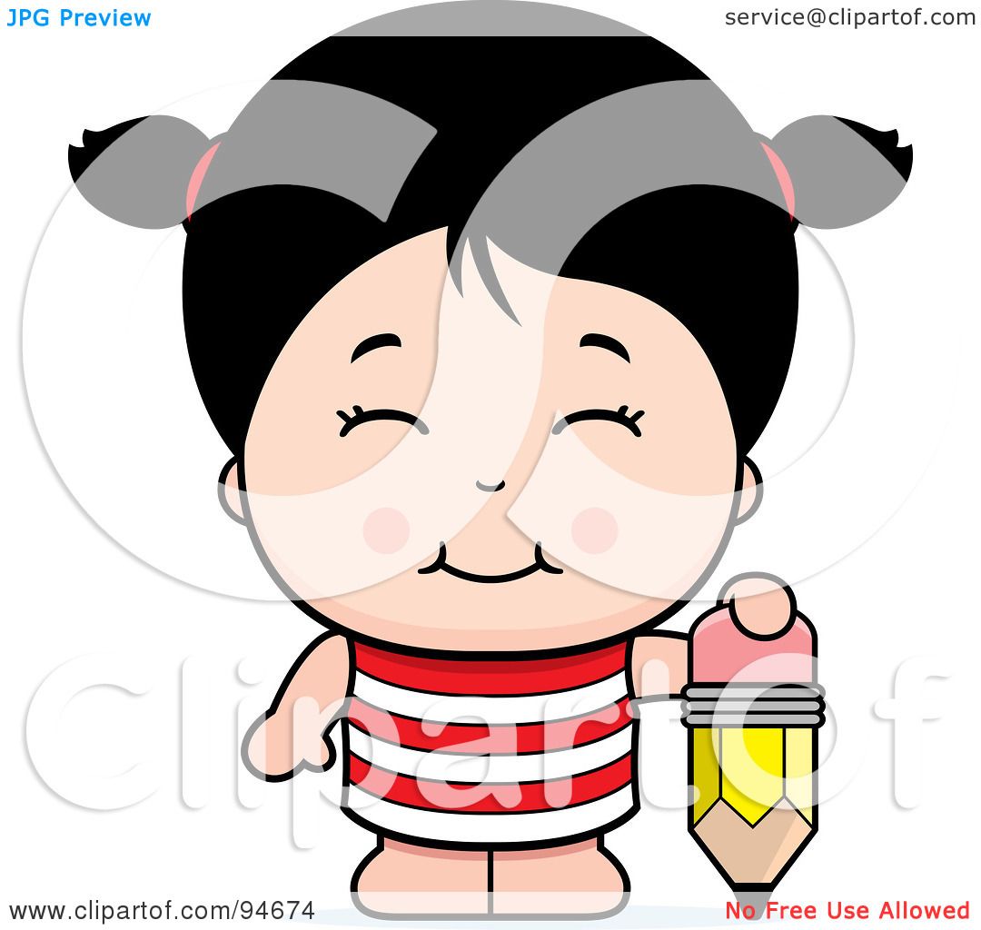 1080x1024 Royalty Free (Rf) Clipart Illustration Of Cutesian Girl