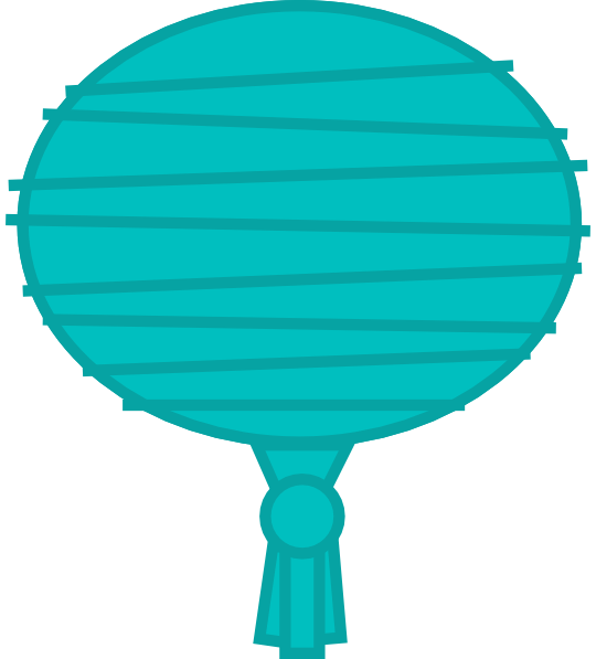 540x597 Teal Paper Lantern Clip Art