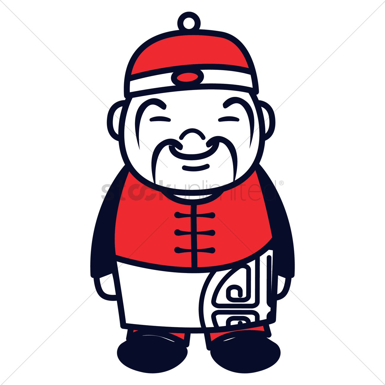 1300x1300 Chinese Man With Cap Vector Image