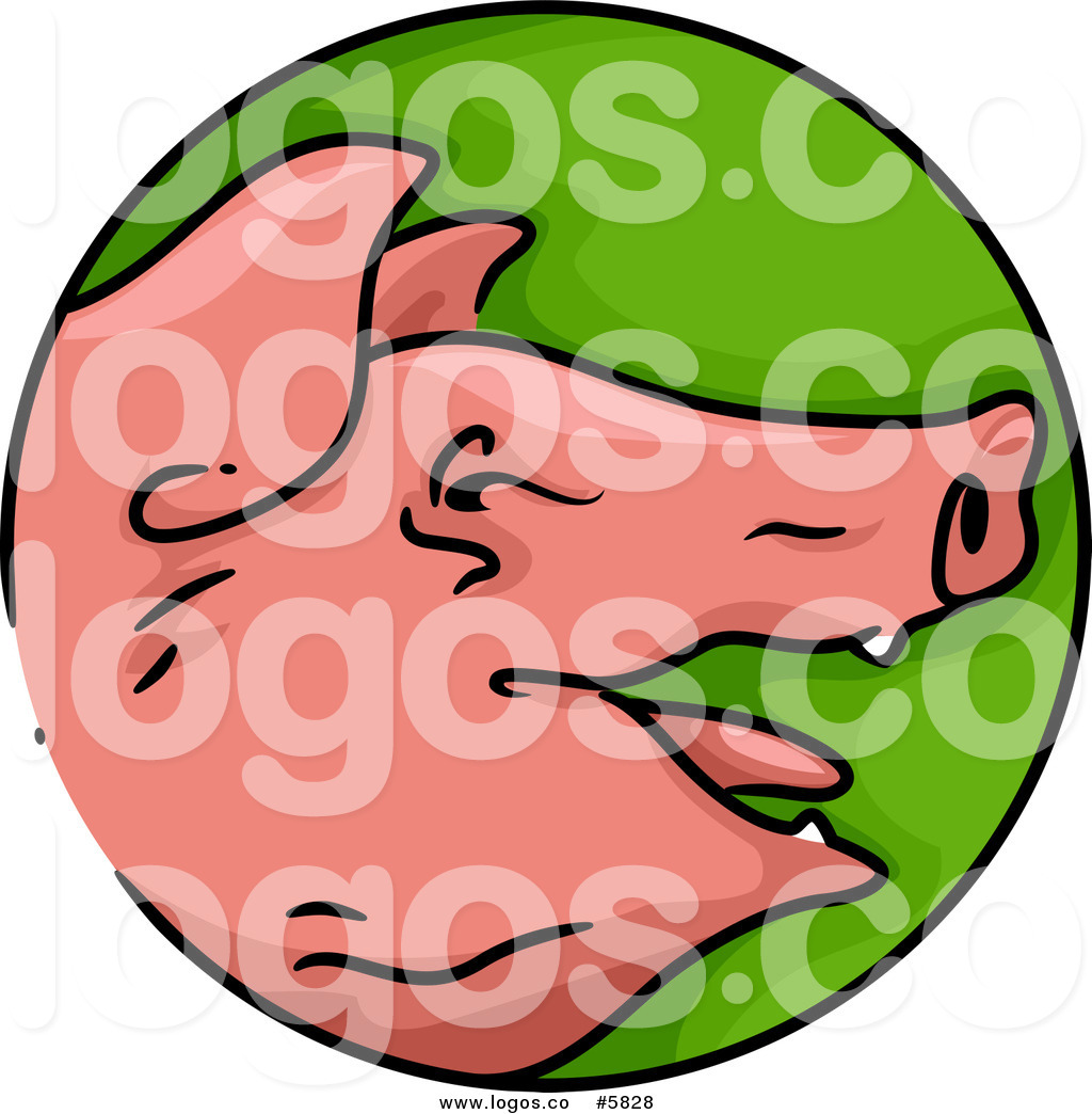 1024x1044 Royalty Free Vector Of A Logo Of A Pig Chinese Zodiac Circle By