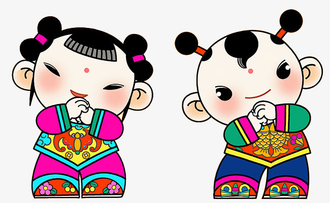 650x400 Chinese New Year Paintings Villain Material Free Buckle, Paintings