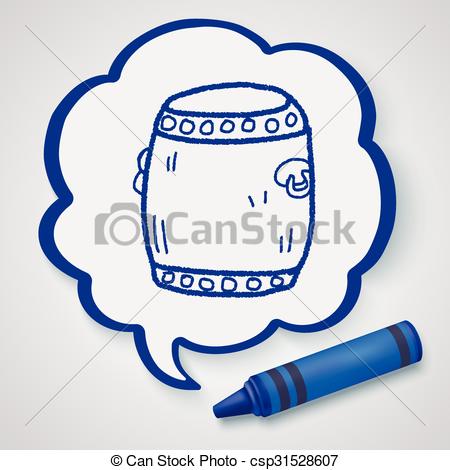 450x470 Chinese New Year Chinese Drum Doodle Vector Clipart
