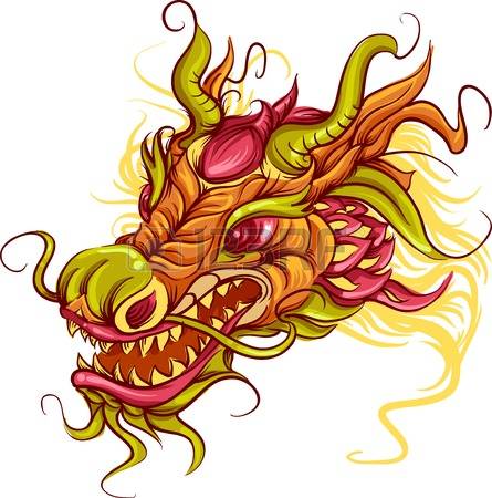445x450 Dragon Head Clipart