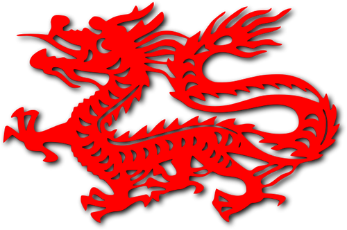 500x332 7194 Chinese Dragon Silhouette Clip Art Public Domain Vectors