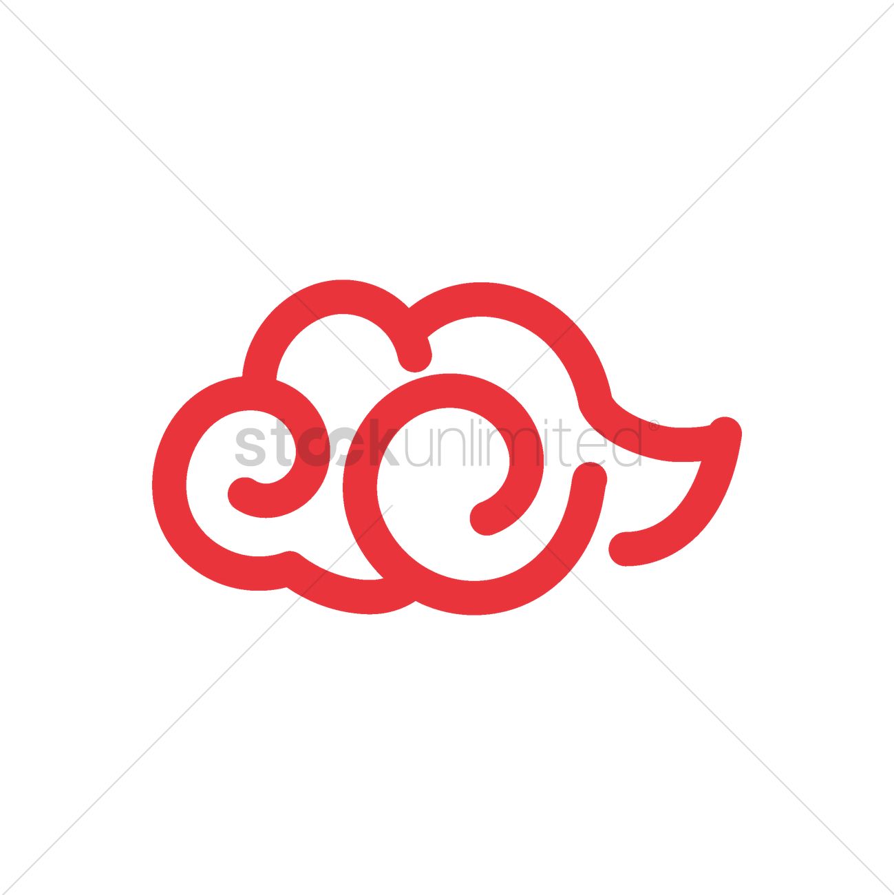 1299x1300 Oriental Chinese New Year Cloud Vector Image