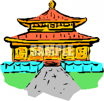 350x340 Chinese Temple Clip Art Clipart
