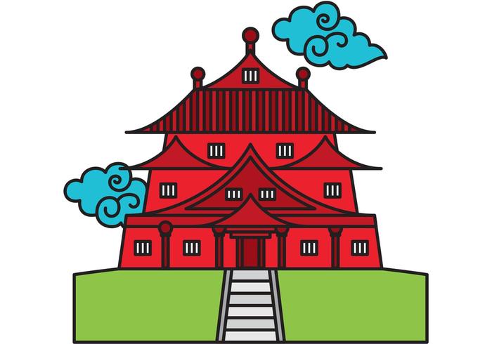 700x490 Chinese Temple Vector