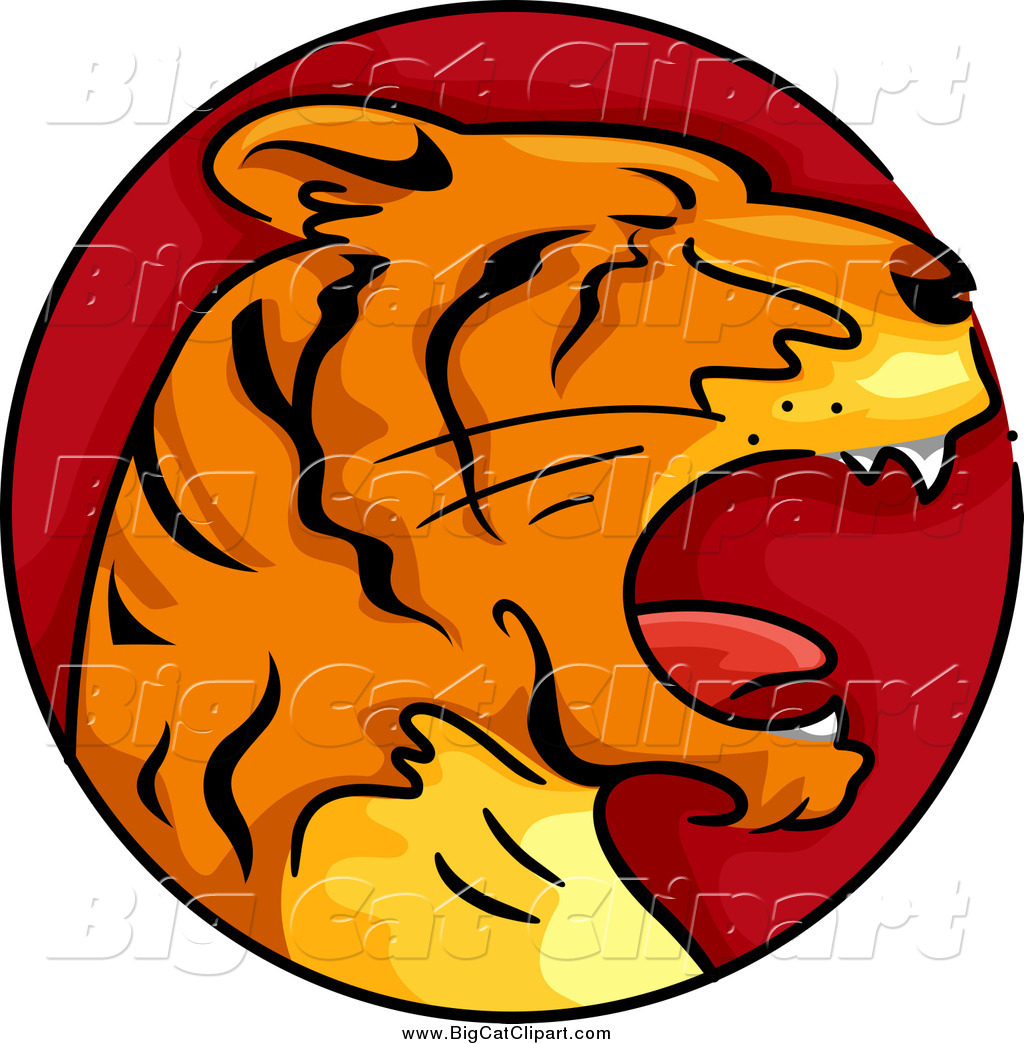 1024x1044 Big Cat Cartoon Vector Clipart Of A Red Tiger Chinese Zodiac