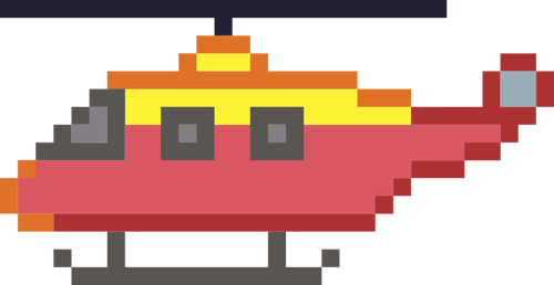 500x258 Pixel Art Helicopter Public Domain Vectors