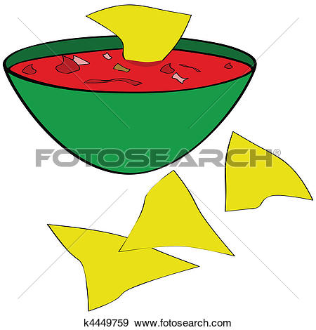 450x470 Salsa And Chips Clipart