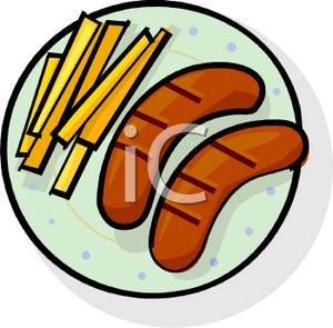 300x295 Sausage Clipart Chip