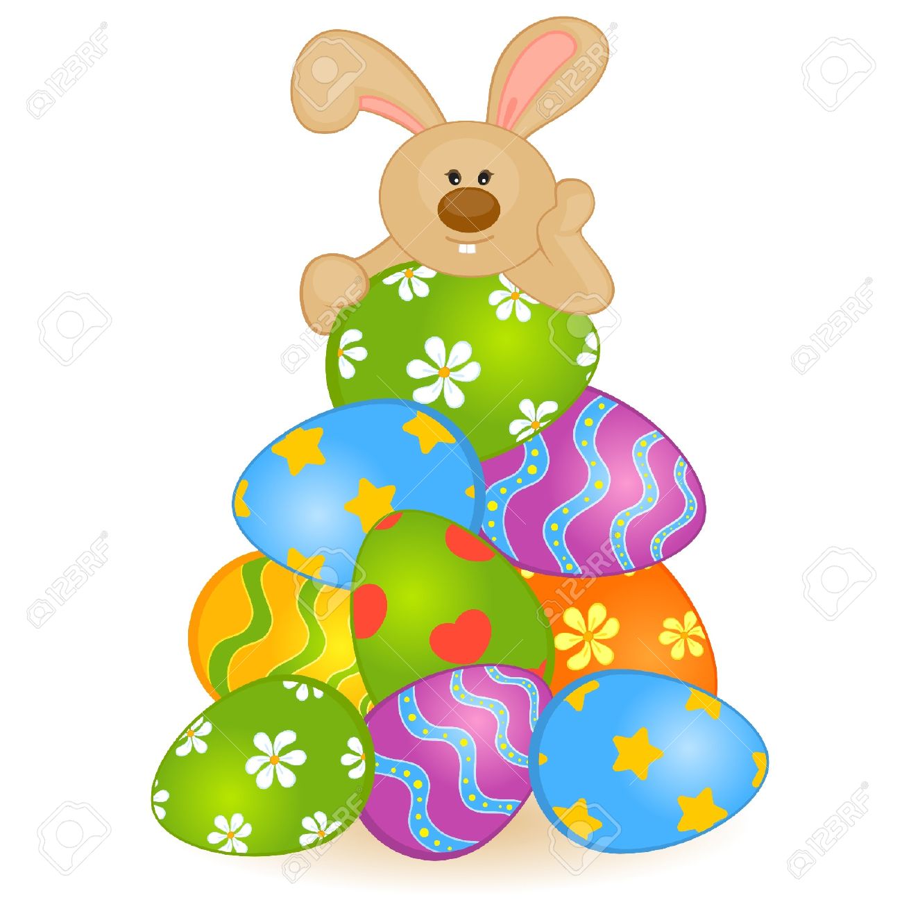 1300x1300 Bunny Clipart Colored