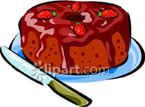 300x222 Devil's Food Cake With Strawberries