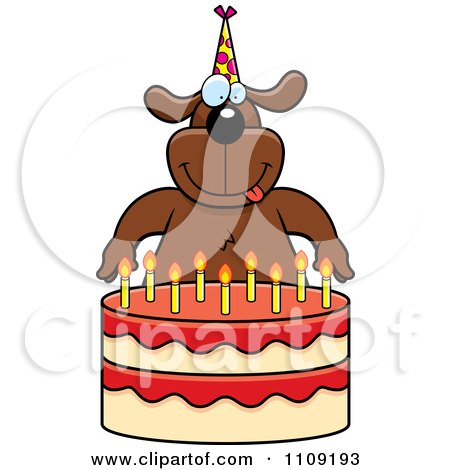450x470 Royalty Free (Rf) Birthday Dog Clipart, Illustrations, Vector