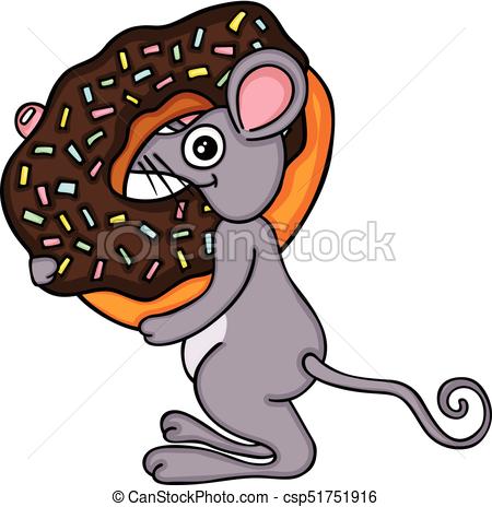 450x464 Scalable Vectorial Image Representing A Mouse With Chocolate