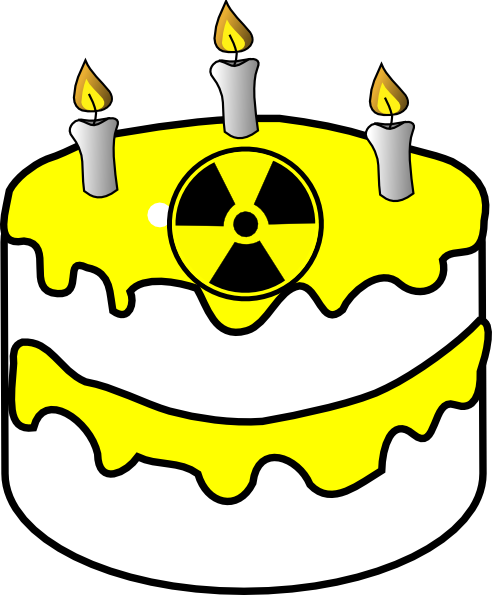 492x595 Yellow Radioactive Cake Clip Art