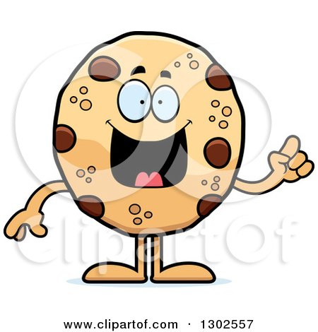 450x470 Clipart Of A Cartoon Happy Chocolate Chip Cookie Character Smiling