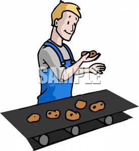 275x300 A Worker Inspecting Chocolate Chip Cookies