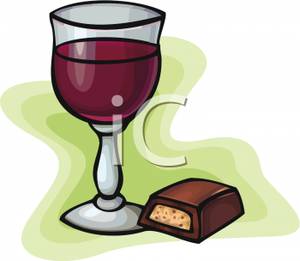 300x261 Clip Art Image Chocolate And Wine