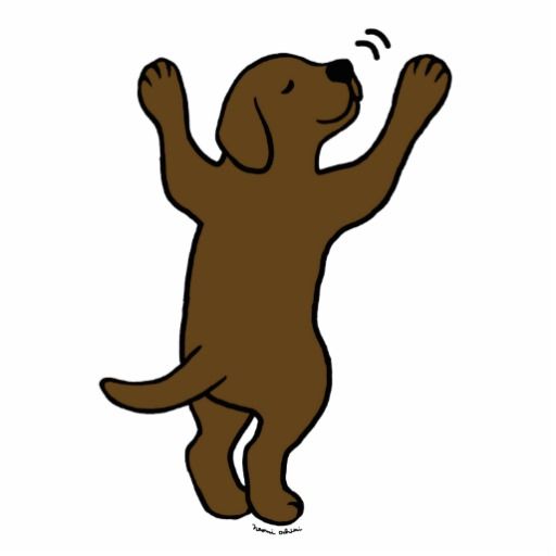 512x512 Chocolate Labrador Puppy Hug Cartoon Cutout Chocolate Labrador