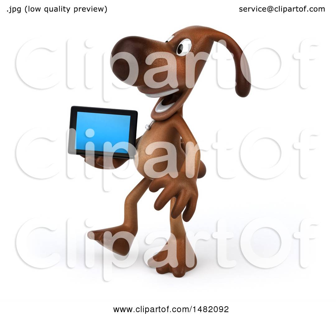1080x1024 Clipart Of A 3d Brown Chocolate Lab Dog, On A White Background
