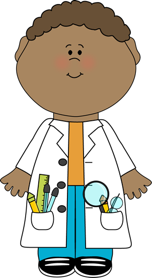 302x550 Child Scientist Clip Art Image