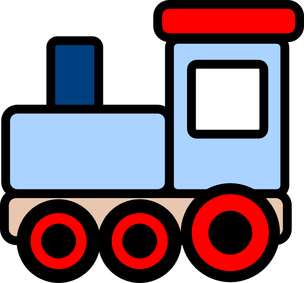 600x560 Little Blue Train Clip Art