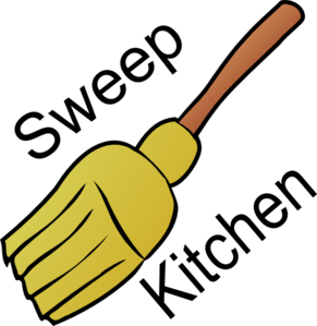 291x299 Chore Sweep Kitchen Clip Art