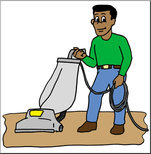 304x310 Clip Art Kids Chores Vacuuming Color I Abcteach