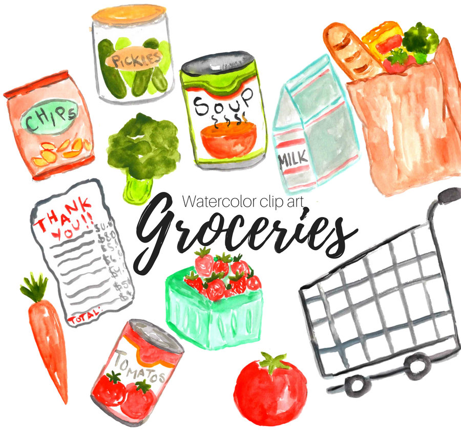 900x850 Groceries Clipart