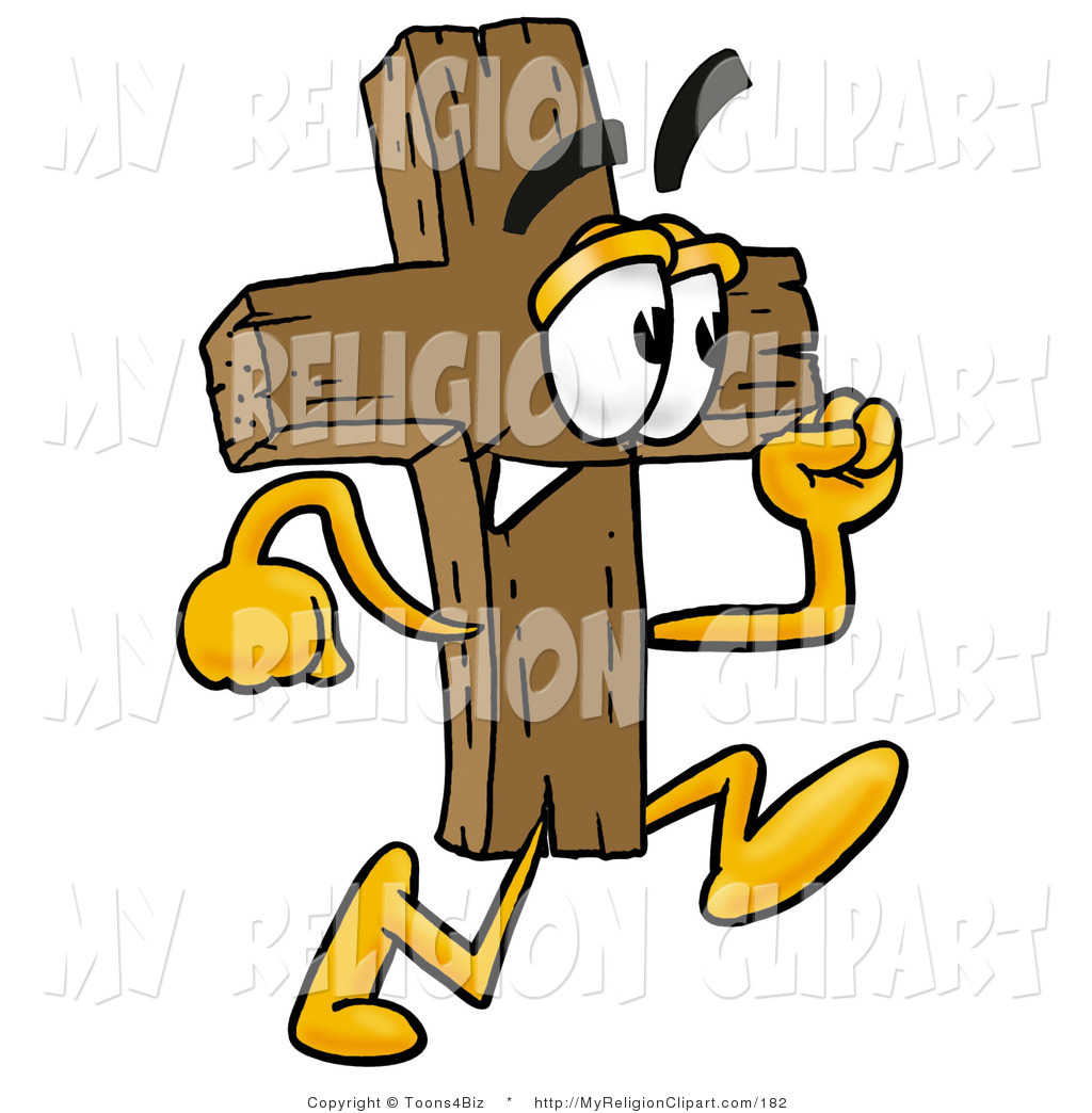 1024x1044 Religion Clip Art Of A Wooden Christian Cross Mascot Cartoon