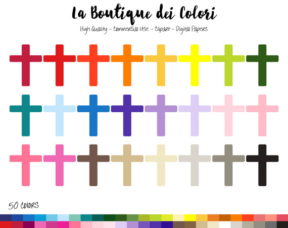 570x453 50 Rainbow Cross Clipart, Digital Illustrations Png, Religious